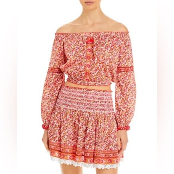 Poupette St. Barth Nana Off the Shoulder Top, Size S NEW w/Tag $140 - Picture 11 of 11